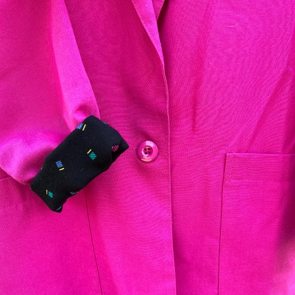Vintage 80s Neon Pink Blazer - Picture 4 of 6